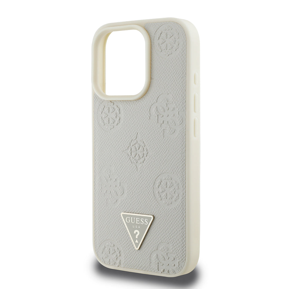 Guess iPhone 16 Pro Orjinal Lisanslı M-safe Şarj Özellikli Sıcak Baskılı Üçgen Logolu PU Deri Peony Kılıf Guess iPhone 16 Pro Orjinal Lisanslı M-safe Şarj Özellikli Sıcak Baskılı Üçgen Logolu PU Deri Peony Kılıf